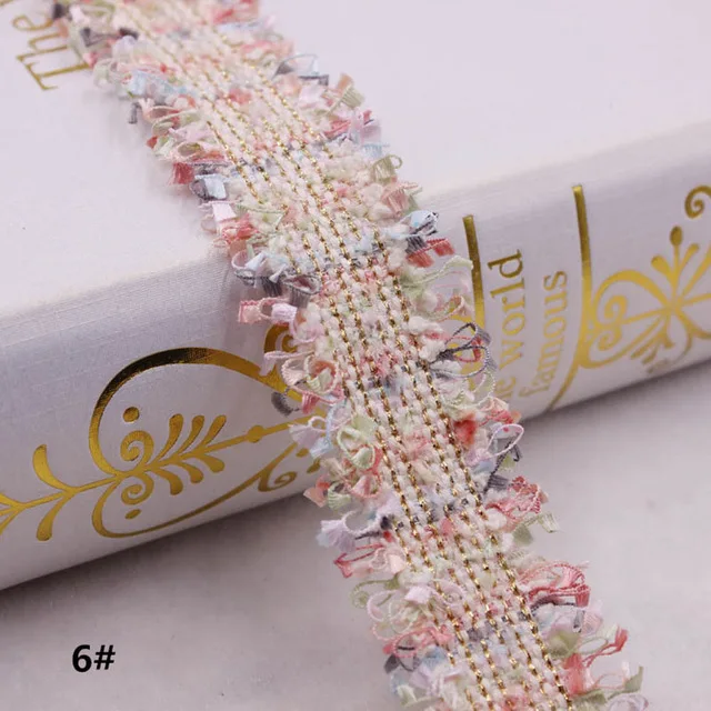 Light Pink 1 ярд 3 см винтажный персонаж нейлон вышитые кисточки кружевная Лента отделка ткань ручной работы сделай сам костюм платье материалы для шиться ремесло - Цвет: Light Pink
