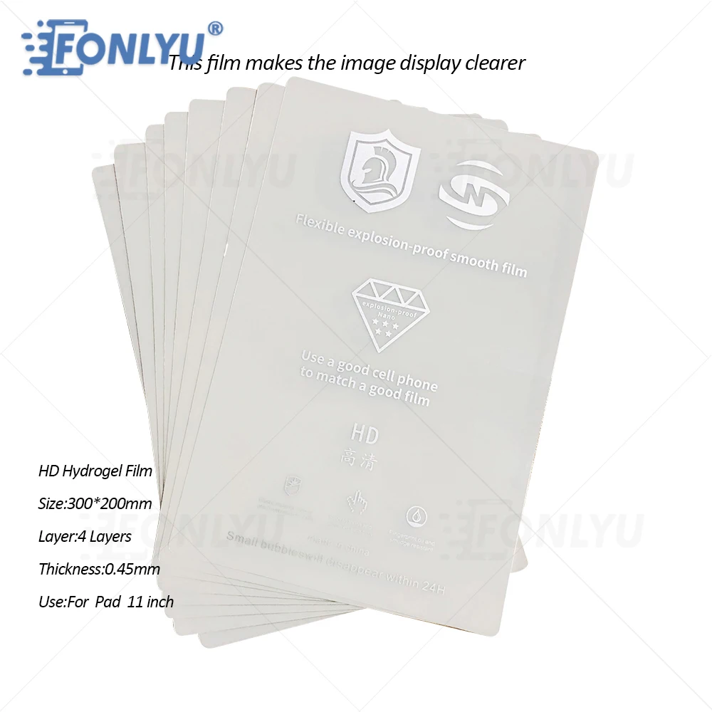 

FONLYU 20pcs Flexible Hydrogel Film Sticker For Tablet Laptop fit Fonlyu T438 F140 F150 etc Screen Protector Cutting Machine