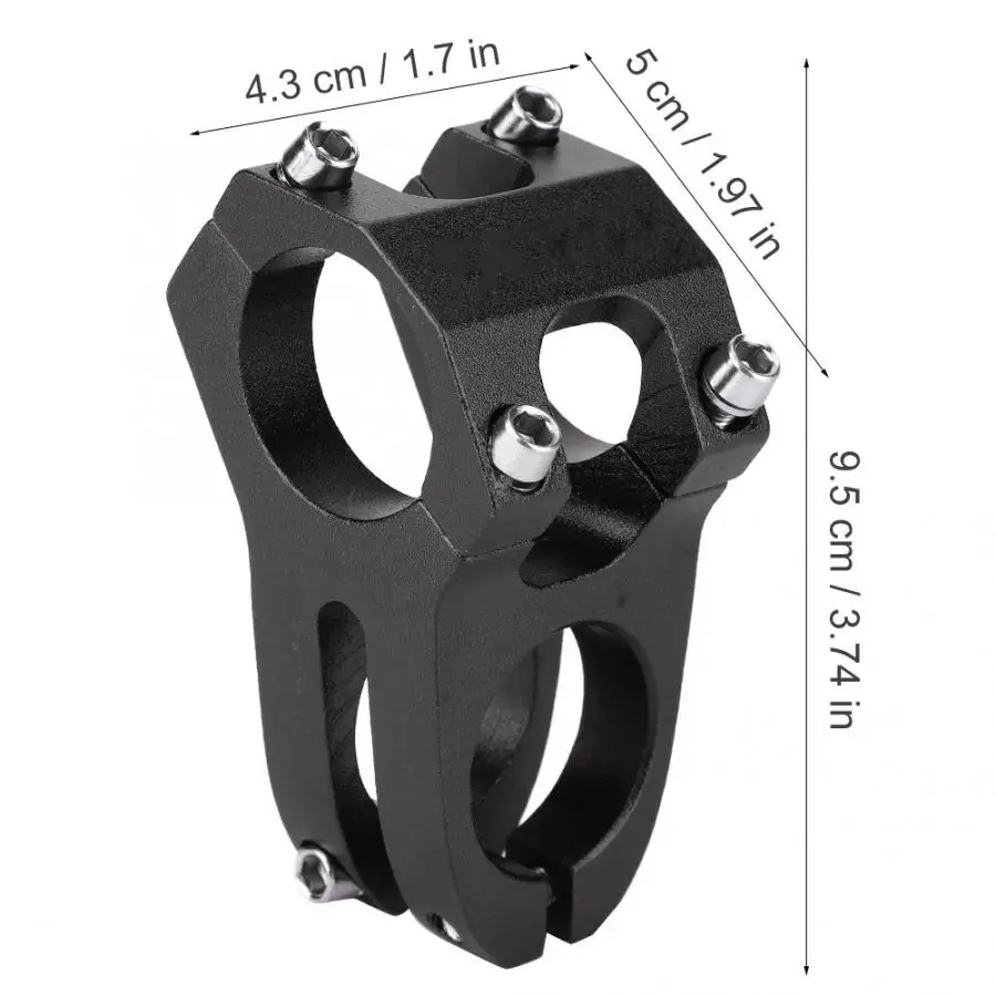 Bike Stem Mountain Bike Handlebar Riser Adjustable Aluminium Alloy Bicycle Handlebar Stem for 31.8mm Handlebar 28.6mm Front Fork