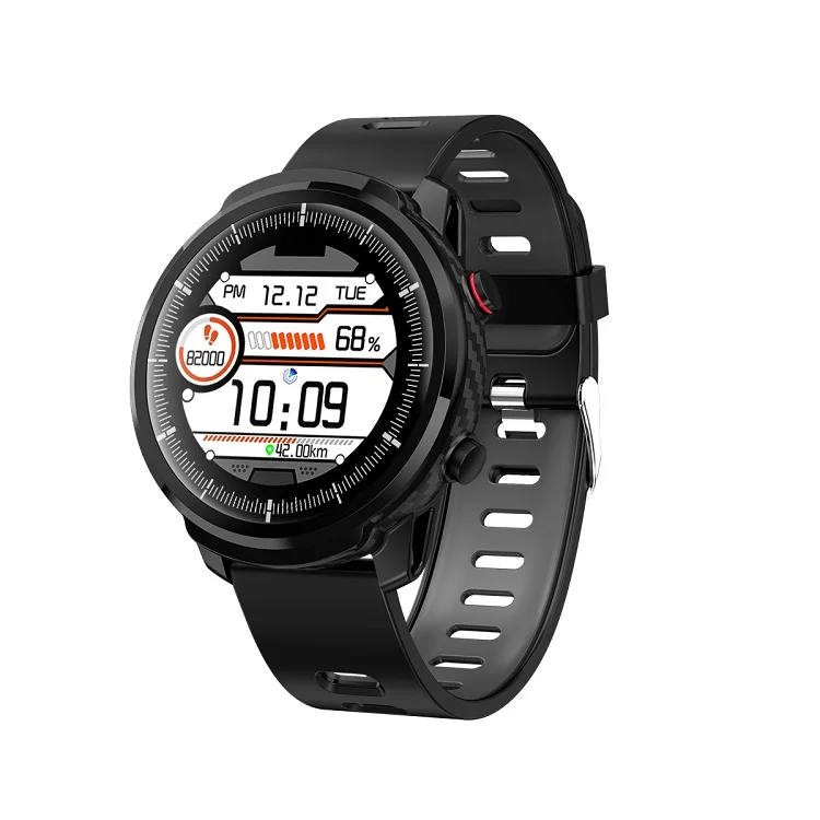ESEED, мужские Смарт-часы L5 plus L3 IP68, водонепроницаемые, полный сенсорный экран, долгий режим ожидания, умные часы, пульсометр, погода, для samsung, часы - Цвет: Черный