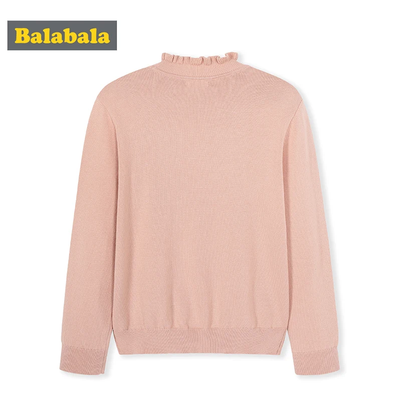 Balabala Children's wear shirts girls sweaters new autumn clothes big children pullover sweater simple female