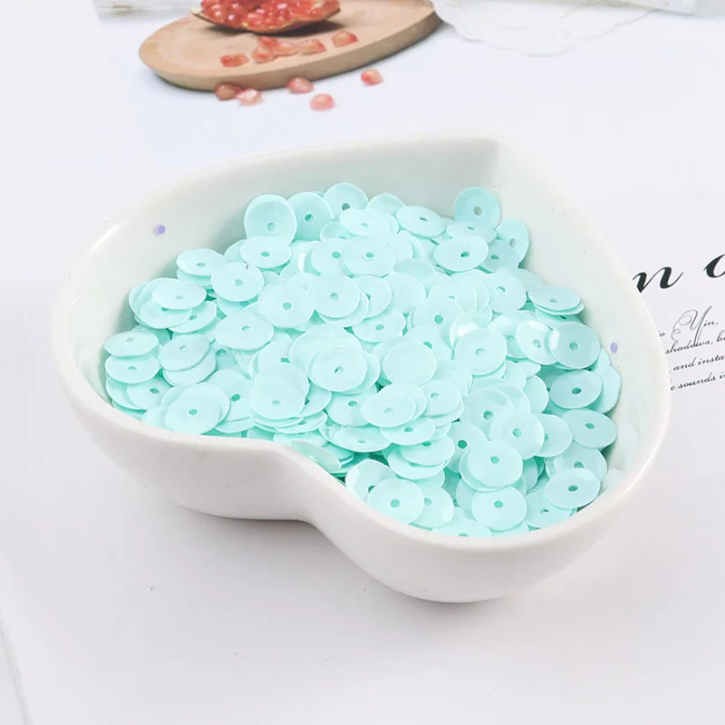 14 LC/6mm concave solid color PVC /10grams Sequins PVC Flat for DIY Card Making Craft Color Collection - Цвет: 14