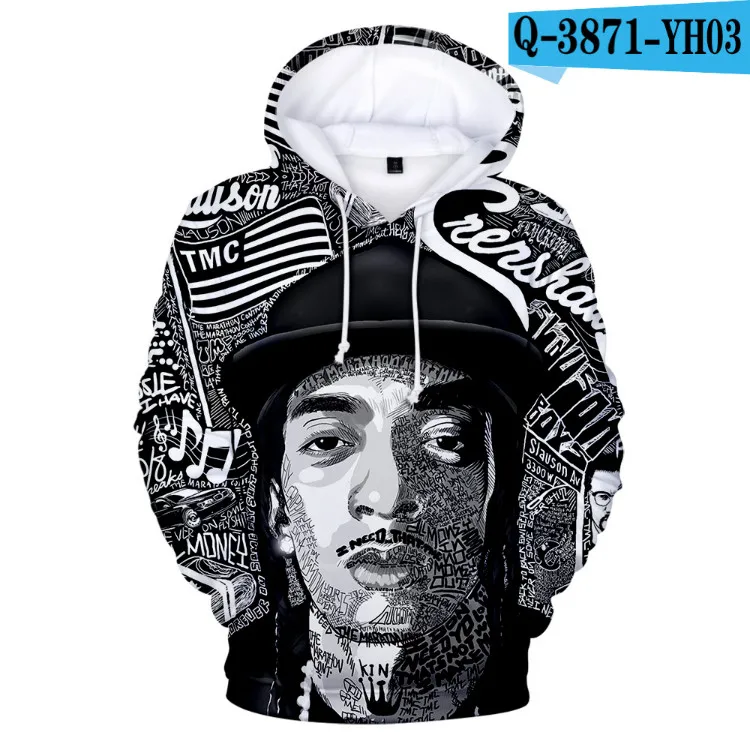 Хип-хоп Nipsey Hussle толстовки для мужчин/wo мужские 3D повседневные толстовки Горячая Распродажа Толстовка Harajuku осенняя одежда для мужчин/wo мужская верхняя одежда - Цвет: G