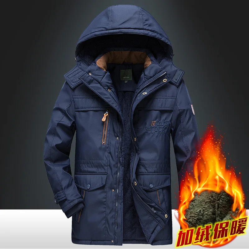 

Autumn & Winter Men Deconstructable Hooded Brushed And Thick Slim Fit Jacket Large Size Soft Cover MEN'S Assault Jacket