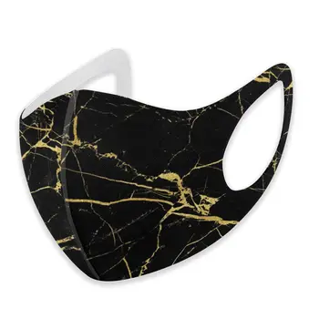 

Black Gold Marble print The stylish windproof and dustproof mask can clean the dustproof external shielding cloth.