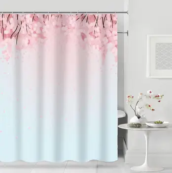 

MTMETY Simple Shower Curtains PEVA 3D Striped Bath Screen for Home Hotel Bathroom Waterproof Mold Proof Curtain with 12 Hooks