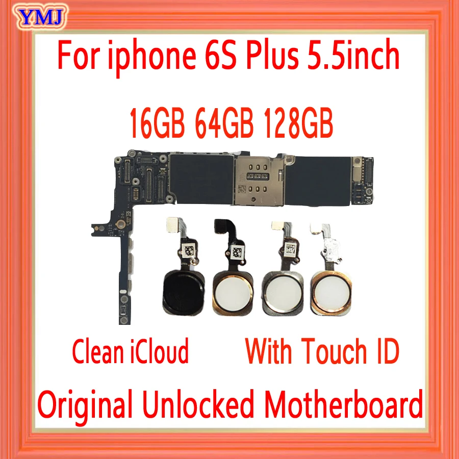 Бесплатная материнская плата iCloud для iphone 6s plus с/без Touch ID оригинальная