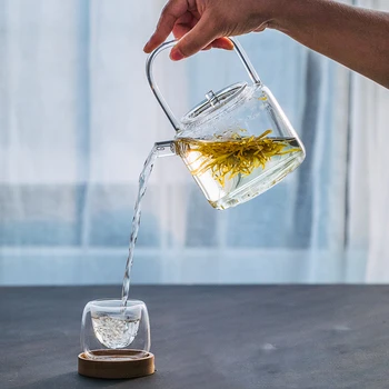 

Thickened heat-resistant glass kettle teapot large household filtered Kungfu tea pot flower tea simple teaware