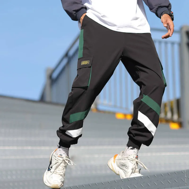Модные брюки-карго мужские уличные стильные хлопковые Jogger японские штаны мужские повседневные приталенные спортивные брюки мужские забавные уличные брюки