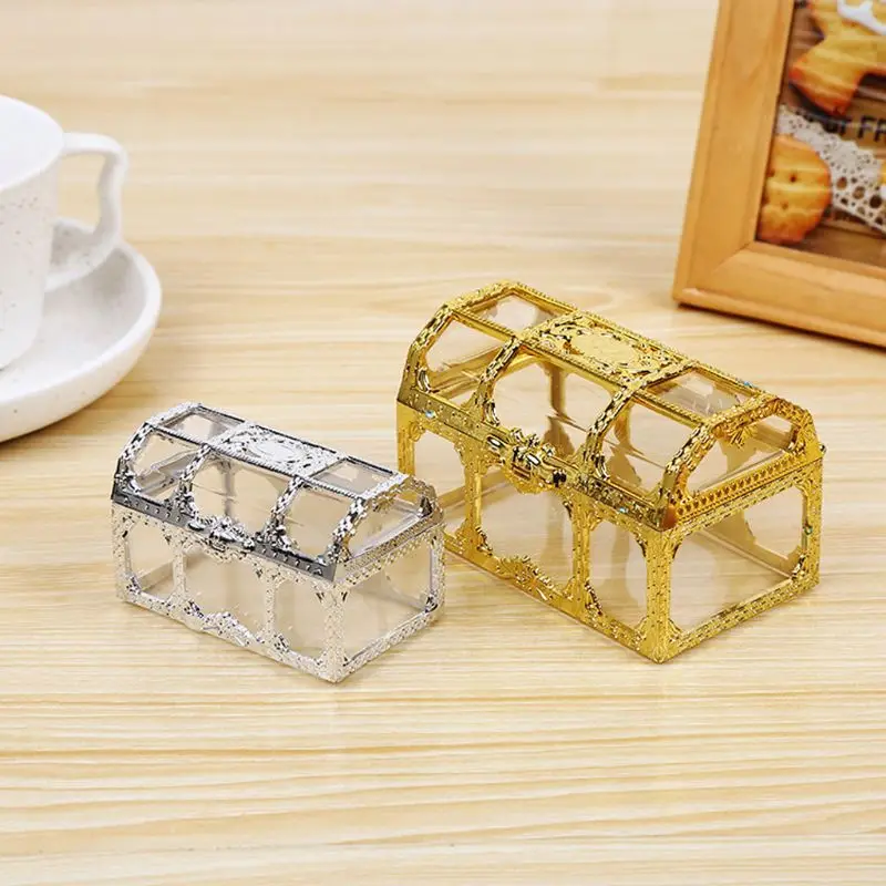 

Plastic Transparent Pirate Treasure Box Wedding Souvenir Candy Jewelry Stroage