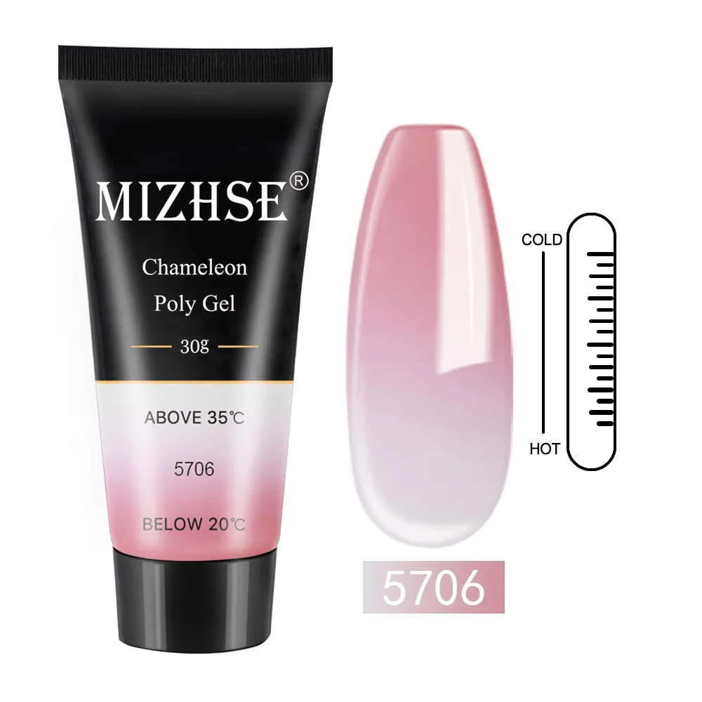MIZHSE, полигель для наращивания ногтей, 24 цвета, 30 г, замачивается, УФ-камуфляж, строительный полигель, твердый Гель-лак для ногтей - Цвет: 5706