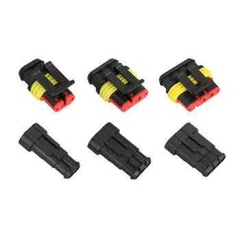 

New 15 Pcs 2/3/4 Pins Way Car Auto Sealed Waterproof Electrical Wire Connector Plug Waterproof Connector