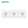 SRAN eu plug wall power socket home multi-frame black /white / gold flame retardant PC panel sockets 258mm*86mm ► Photo 1/6