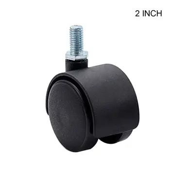 

10Pcs Screw Furniture Universal Wheel Swivel Caster Wheels with Brake 1/1.5/2\" 23GA