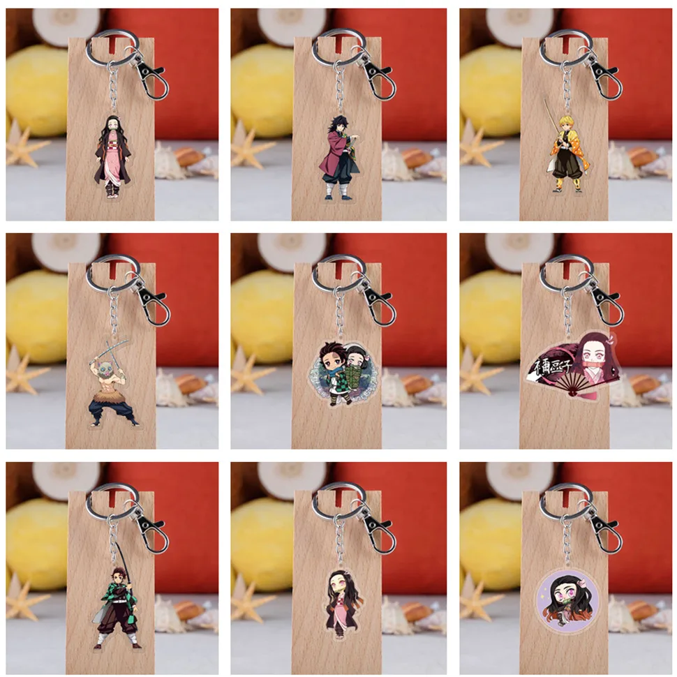 

Japan Action Anime Demon Slayer Kimetsu No Yaiba Tanjiro Kamado Nezuko Kamado Giyū Sakonji Urokodaki Zenitsu Keychain Xmas Gift