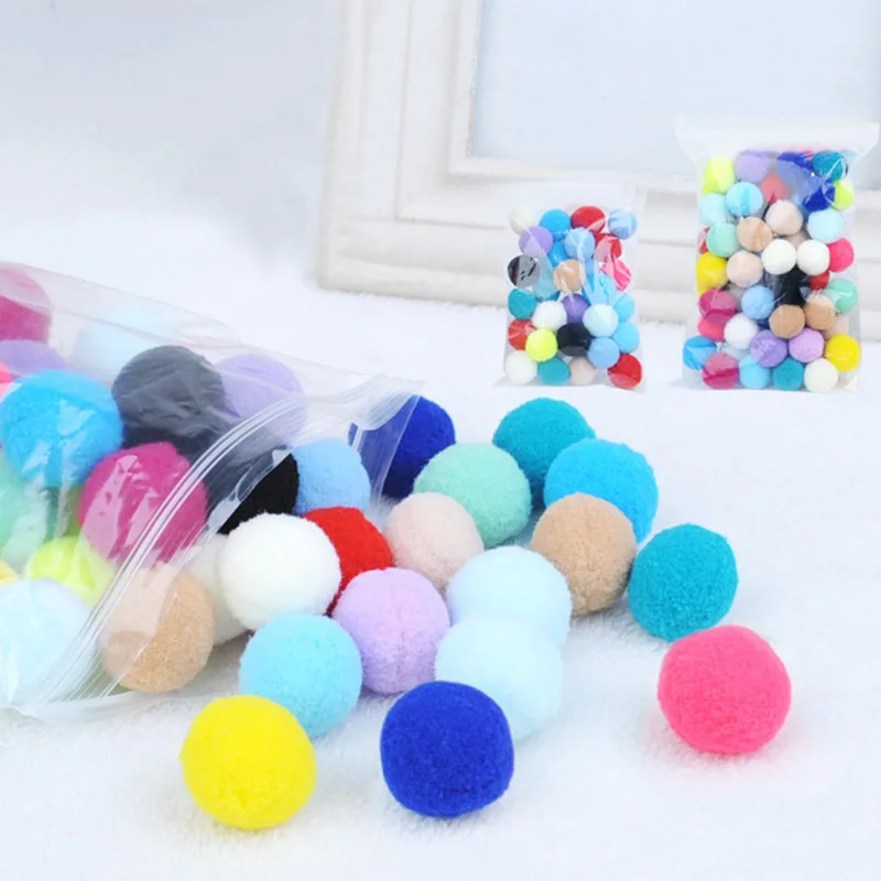 Cute Funny Cat Toys Stretch Plush Ball 3cm Cat Toy Ball Creative Colorful Interactive Cat Chew Toy Pet Supplies