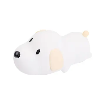 

ICOCO Dog Shape Patted Silicone Night Light Lovely LED Lamp Christmas Gift for Baby Kids Room Multicolor Touch Nightlight