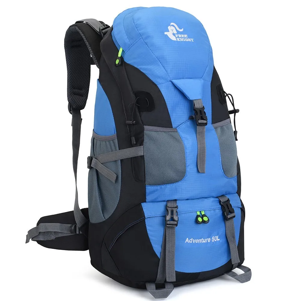 50L Waterproof Hiking Backpack Trekking Travel Backpacks Men Women