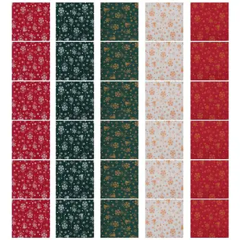 

30Pcs Cotton Fabric Xmas Multi-purpose Christmas Patchwork Cotton Bundle Sewing Fabric Quilting Craft for Kids and Adults