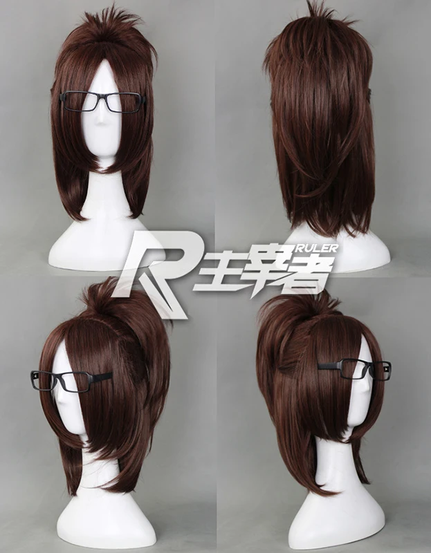 Anime Attack on Titan Hange Zoe Hanji Cosplay Wigs Brown Short Clip Ponytail Heat Resistant Synthetic Hair Cosplay Wig + Wig Cap yandy costumes