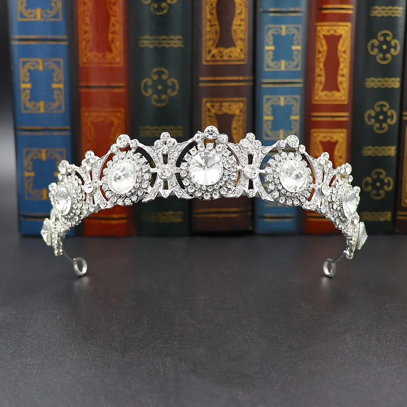 Silver Color Rhinestone Crown and Tiara Wedding Hair Jewelry Accessories For Women Bridal Tiara Wedding Crown Headpiece Gifts jewelry accessories,hair accessory,hair headdress,bridal headwear,hair band crown