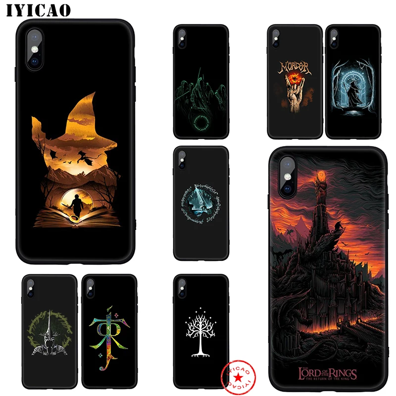 IYICAO мягкий чехол Властелин колец для iphone 11 Pro Xr Xs Max 6 6s 7 8 Plus 5 5S Se силиконовый TPU |
