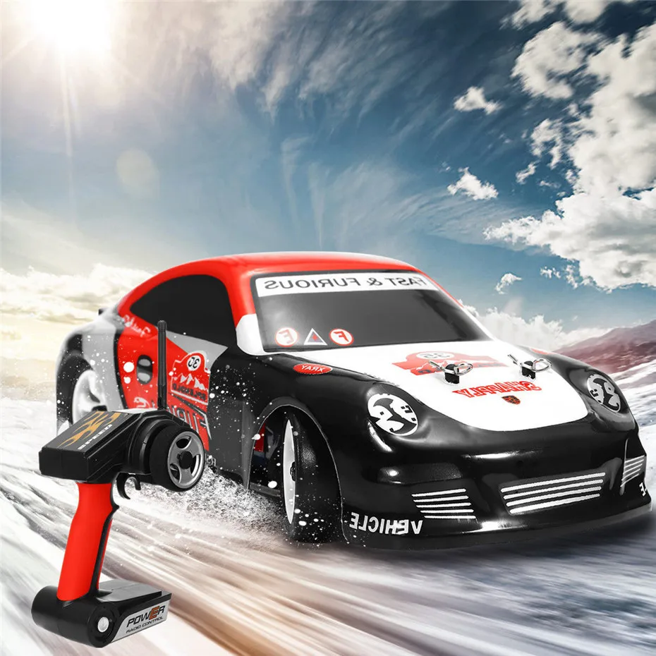 RC Car 2.4G 4WD Brushed Motor Voiture Telecommande 30KM/H High Speed RTR RC Drift Car Alloy Remote Control Car