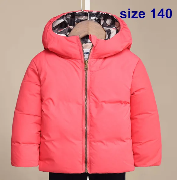 size 140 Зимняя куртка для мальчиков; Новинка года; Брендовое детское зимнее пальто с капюшоном для девочек; ветрозащитное детское пуховое пальто с длинными рукавами; Верхняя одежда; теплая От 4 до 12 лет - Цвет: size 140