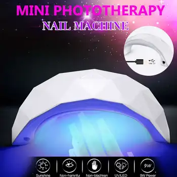 

Mini UV LED Nail Dryer 9W Gel Polish Lamp Light Phototherapy Machine Fast Dry UV Dryer LED Drier Foldable Nail Art Tools