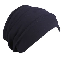 Унисекс Хлопок сна шапка Рак шапочка мусульманский тюрбан выпадения волос химиотерапия шляпа плиссированные LX9E