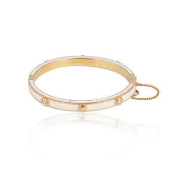 

European and American Jewelry Wholesale Enamel Color Glaze Fashion simple rivet insert drill can open multicolor bangle girl