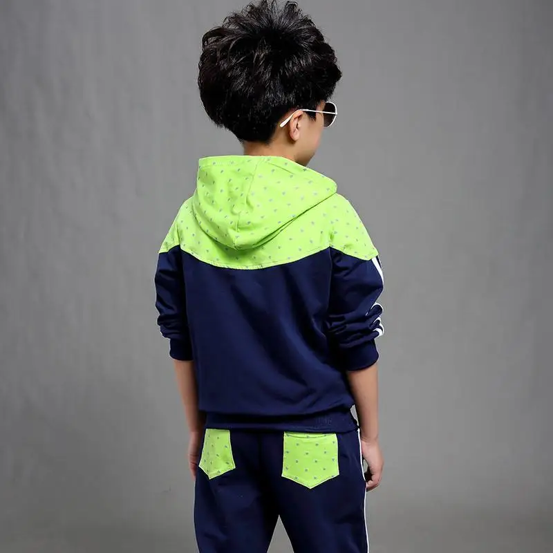 Boys Clothes Set Kids Spring Autumn Jogging Tracksuits Baby Boys Hooded Jackets+Pants Sports Suit Children Clothing Set 120~160