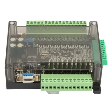 

PLC Industrial Control Board 24V 24MT PLC Controller 6 Analog Input 32bit MCU 14 Input 10 Transistor Output Board