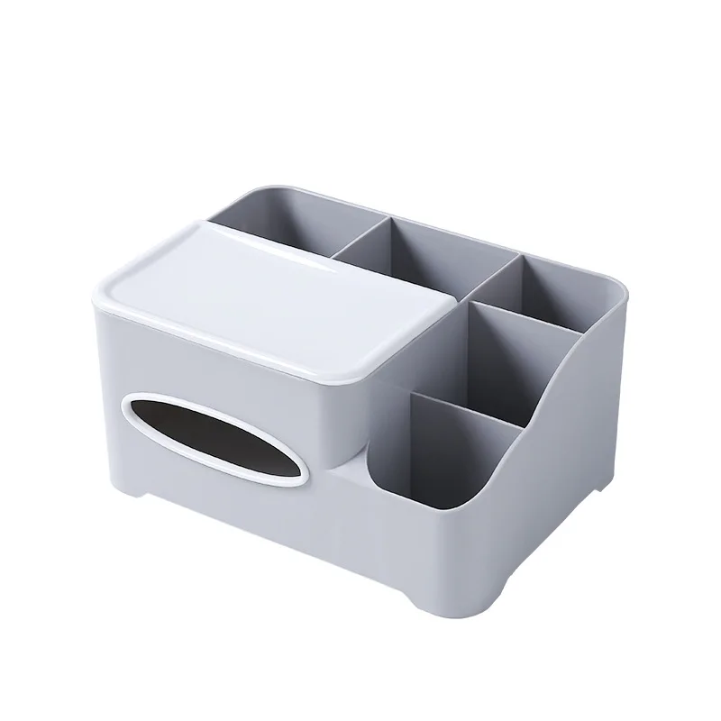 

New Cosmetics Storage Box Tissue Box Office Storage Box Desktop Pencil Holder Makeup Organizer Table Family Sundries Container S