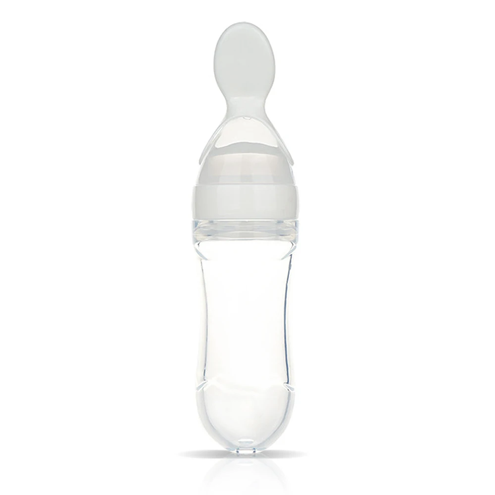 5Colors Safety Newborn Baby Bottle With Spoon Food Supplement Rice Paste Feeding Bottle Spoon Food Supplement Training J11
