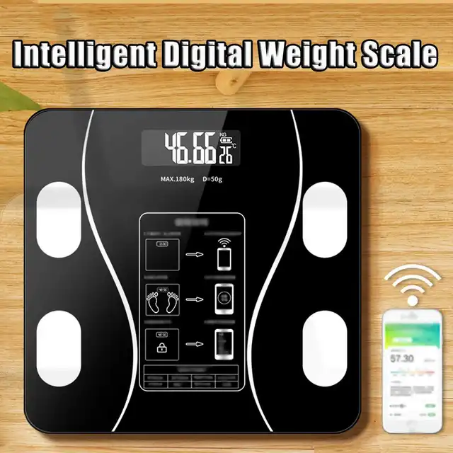 Unbrand Bluetooth Digital Body Weight Scale, For Home, Maximum Capacity: 180