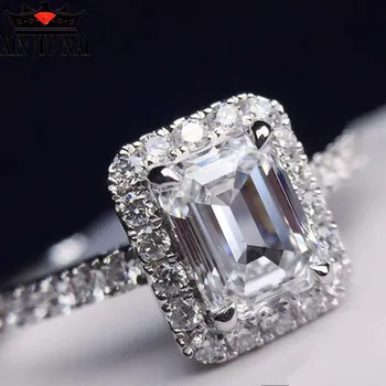 

2020 new creative square high-end luxury gemstone ring super shining charm popular style men and women wearable jewelry