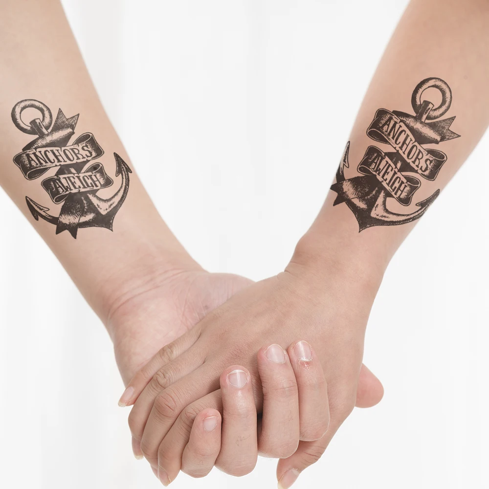 Black Water Transfer Fake Waterproof Temporary Tattoo Sticker,Flying Birds Feather,Flower,Skull for Men Women Girl Sexy Body Art