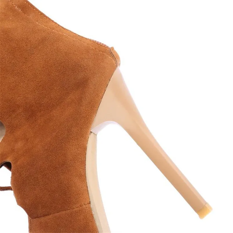 BBZAI New pattern High Quality sexy Elastic force Women's Boots 10cm Hollowing out Big code Boots Stage performance 34-42 43