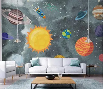 

CJSIR Custom 3d Wallpaper Mural Hand Painted Space Universe Children's Room Background Wall Papers Home Deco Papel De Parede