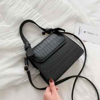 

SWDF Stone Pattern Shoulder Bags for Women Small Handbags and Purses Designer Flap Crossbody Bags Female Tote Bag