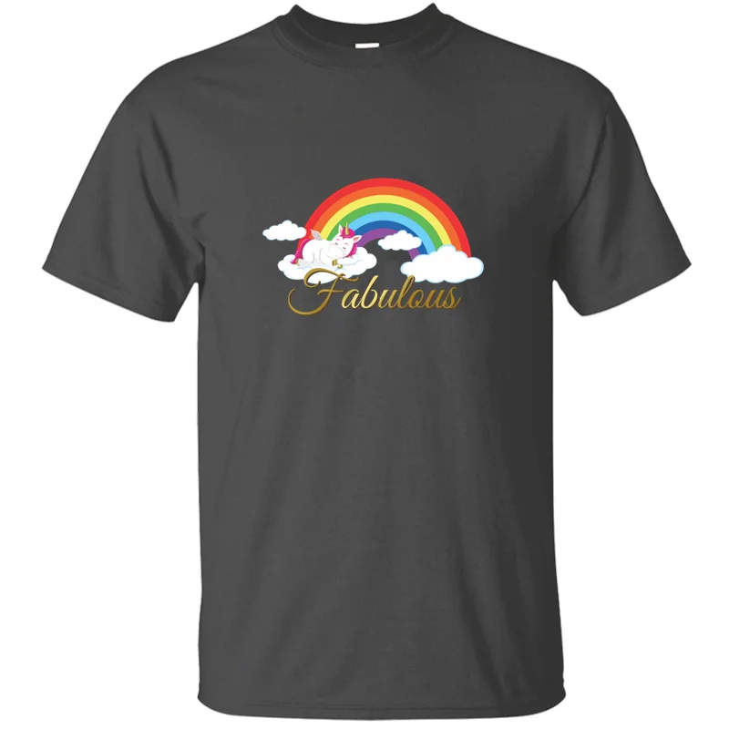 

Customize Designing Simply Fabulous Unicorn T-Shirt For Mens Cotton Hilarious Round Neck Comic Men's Tshirts 2019