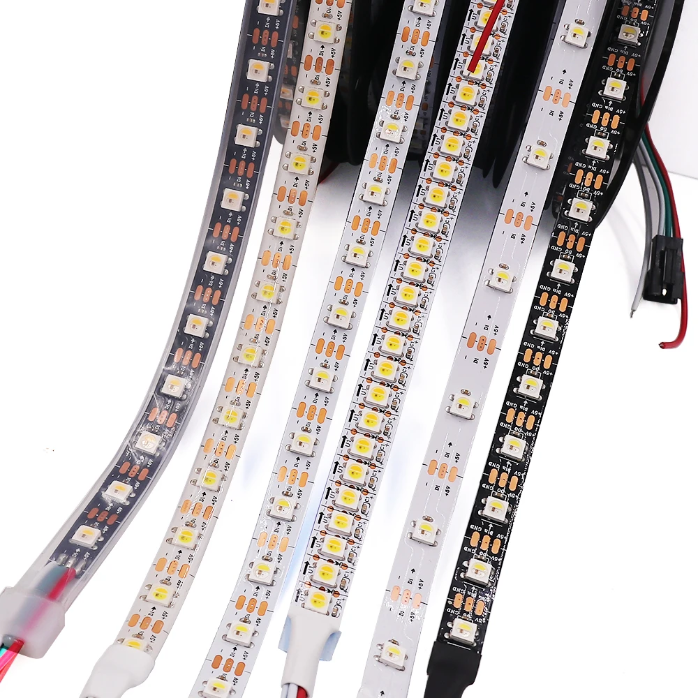 Geurloos Besnoeiing toenemen 1m 2m 5m DC5V Addressable Like WS2812B 5V SK6812 RGBW Led Strip Light WWA 4  Color in 1 Led Waterproof 30/60/96/144 Leds/m|5v ws2812b|rgbw led  stripsk6812 rgbw - AliExpress