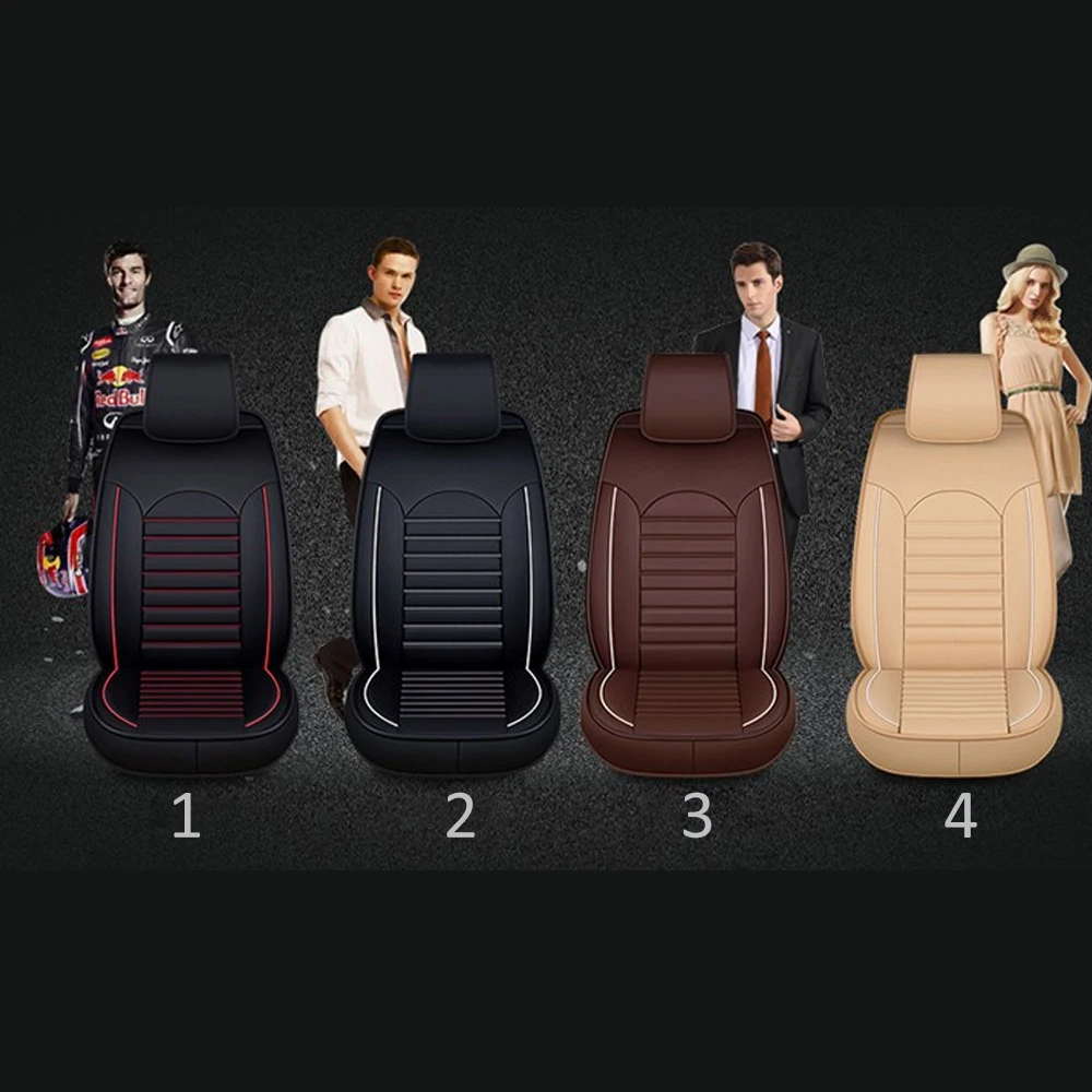 

Fashion Cars Luxury Accessories PU Leather Support Pad Universal Cushion Car Seat Cover Four Seasons Car Seat Cover Car Styling