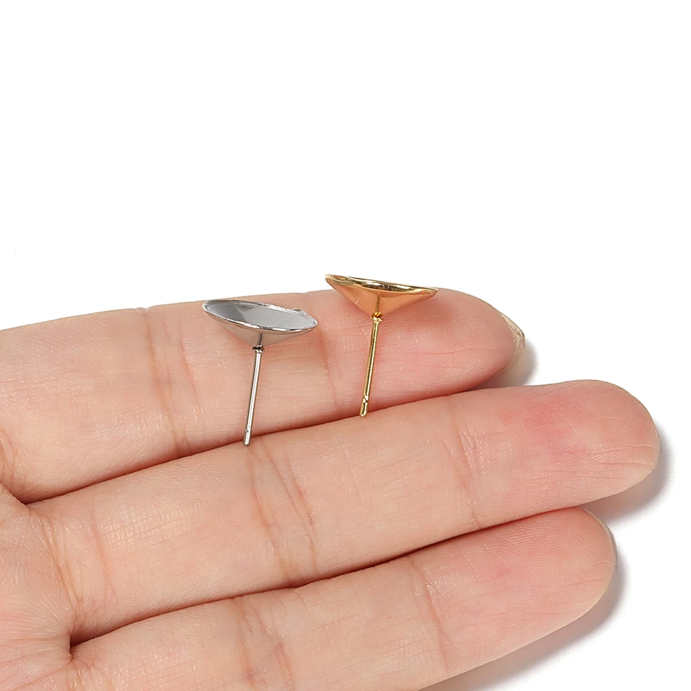 Основа для сережек с кабошоном из нержавеющей стали подставки кристаллами