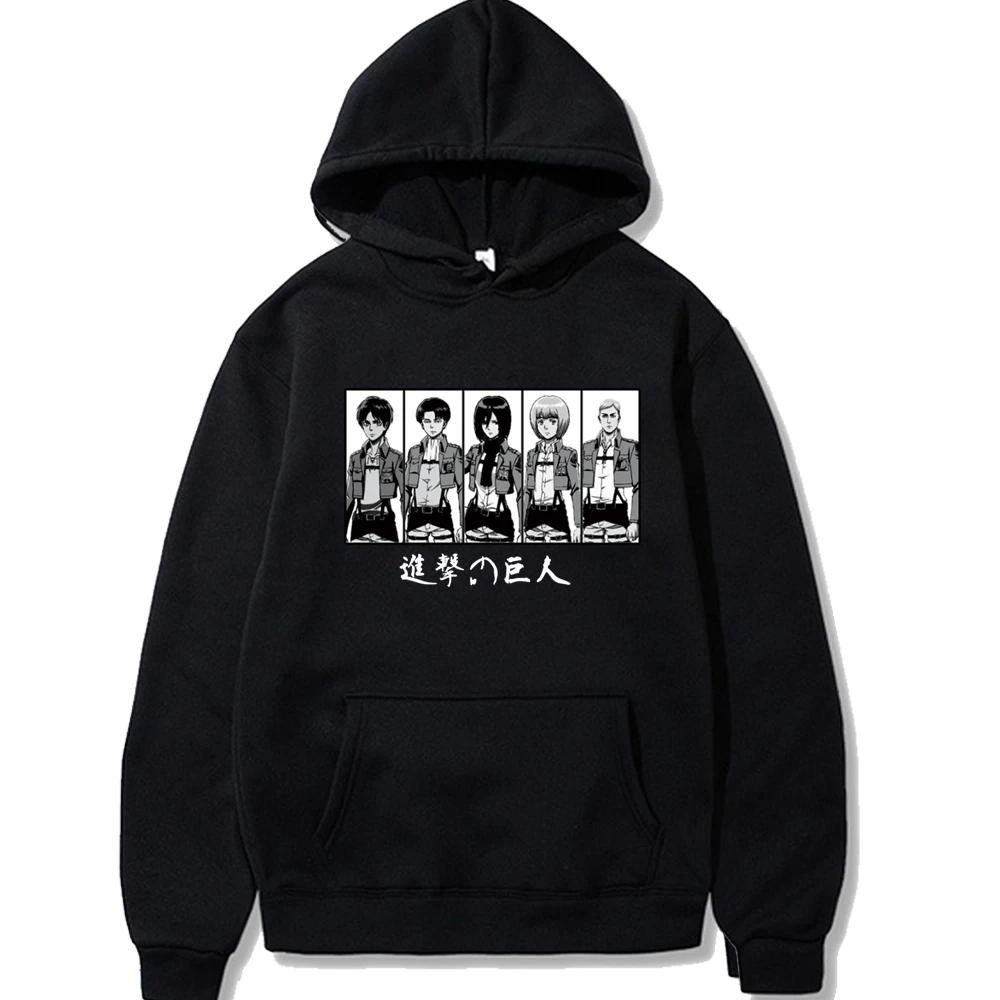 

Mens Hoodies Attack on Titan Men Women Pullovers Hoodies Sweatshirts 90s Anime Hoody Streetwear Tops