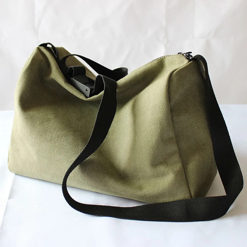 

Japanese Casual One-shoulder Messenger Bag Canvas Art Handbag Large-capacity Multi-function Travel Solid Color
