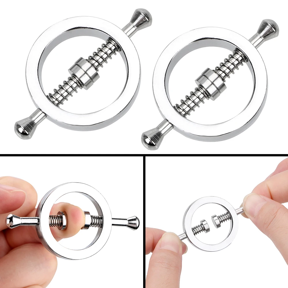 Nipple Sex Toys Nipple Clamps Metal Nipple Clamps Clitoral Clips Bondage Set Sex Toys For Women Couple Tools Adults Games Erotic Products Harness Accessories