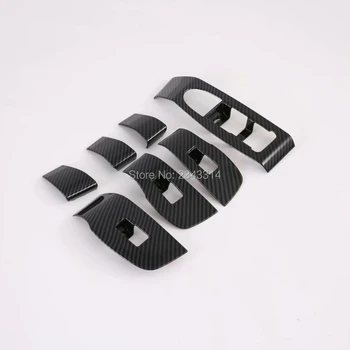 

ABS Carbon Fibre For Mazda CX-30 CX30 2019 2020 2021 Door Window Glass Lift Control Switch Panel Cover Trim Styling Accessories