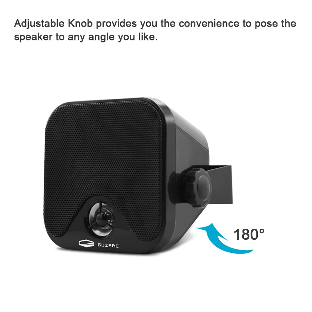 100W 4 inch Waterproof Boat Marine Box Outdoor Speakers Surface Mounted For ATV UTV Golf Cart Tractor Powersports Truck Yacht